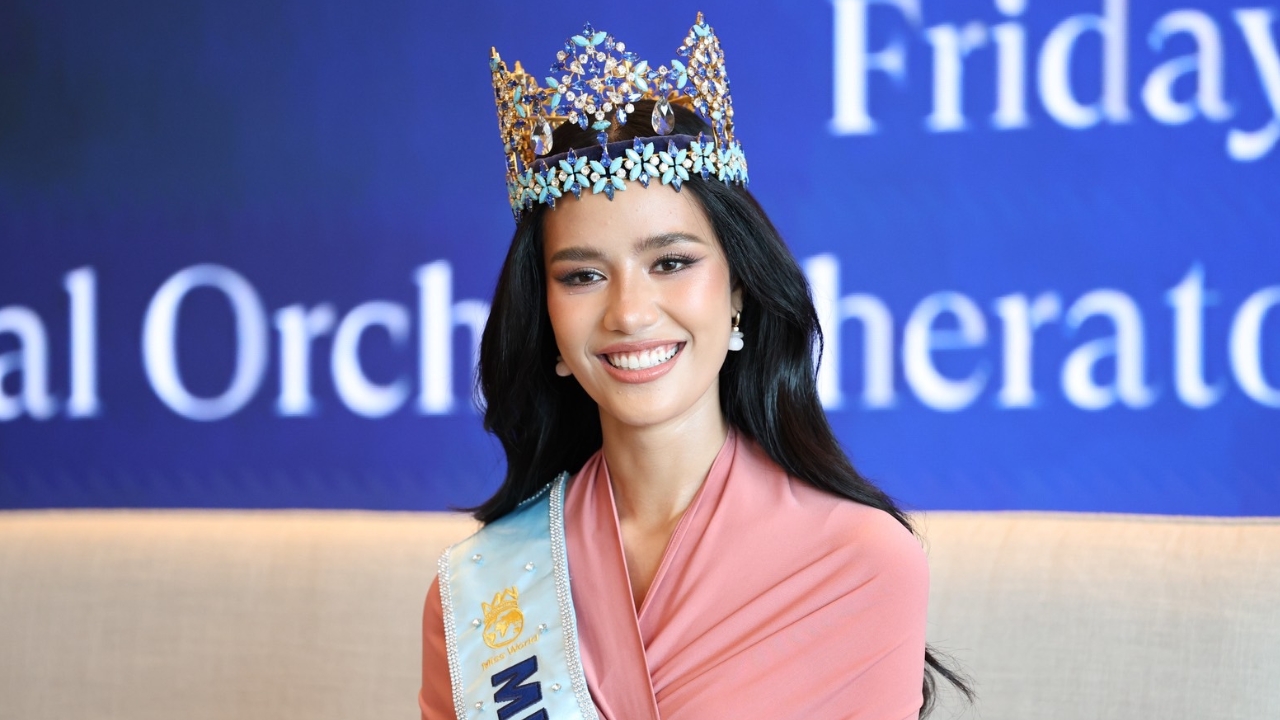 โอปอล สุชาตา มิสเวิลด์ 2025 เผยความรู้สึกตอนจับมือลุ้นมงฟ้า 'ถ้าหนูเป็นลมขึ้นมาจะทำอย่างไร'