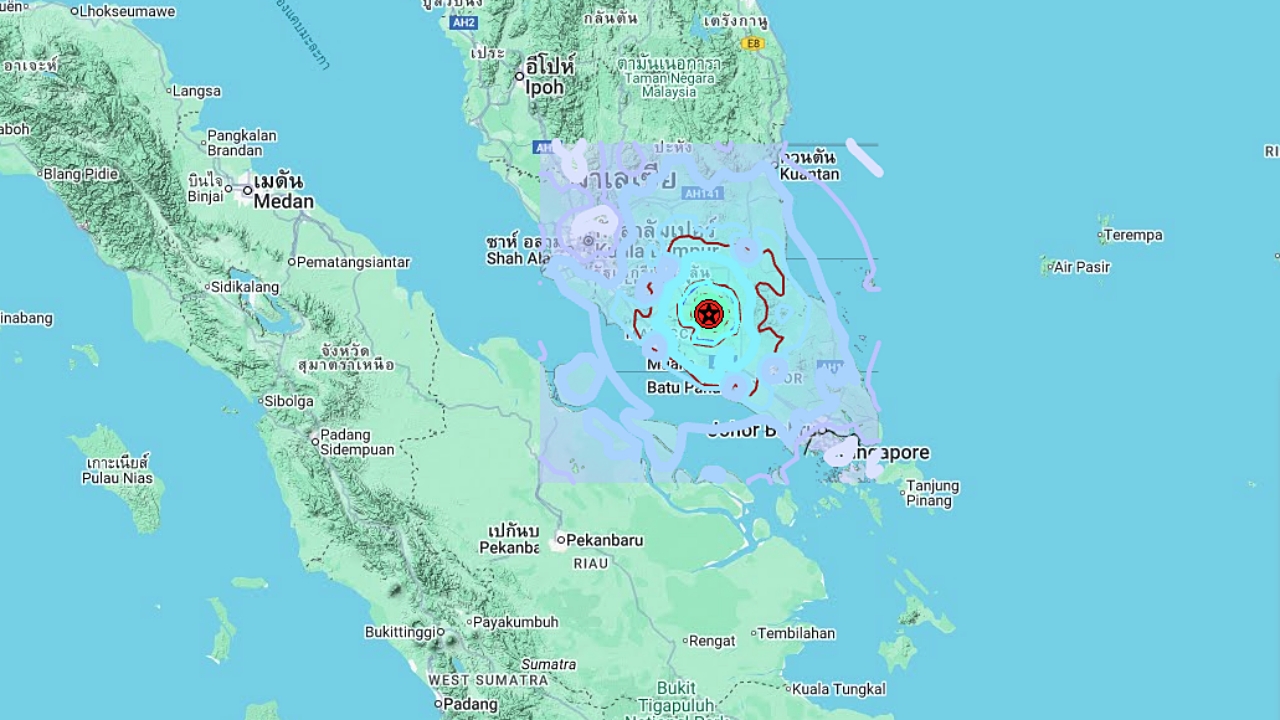 แผ่นดินไหวขนาด 4.1 เขย่ารัฐยะโฮร์ มาเลเซีย สั่นสะเทือนหลายรัฐ ไม่มีรายงานความเสียหาย