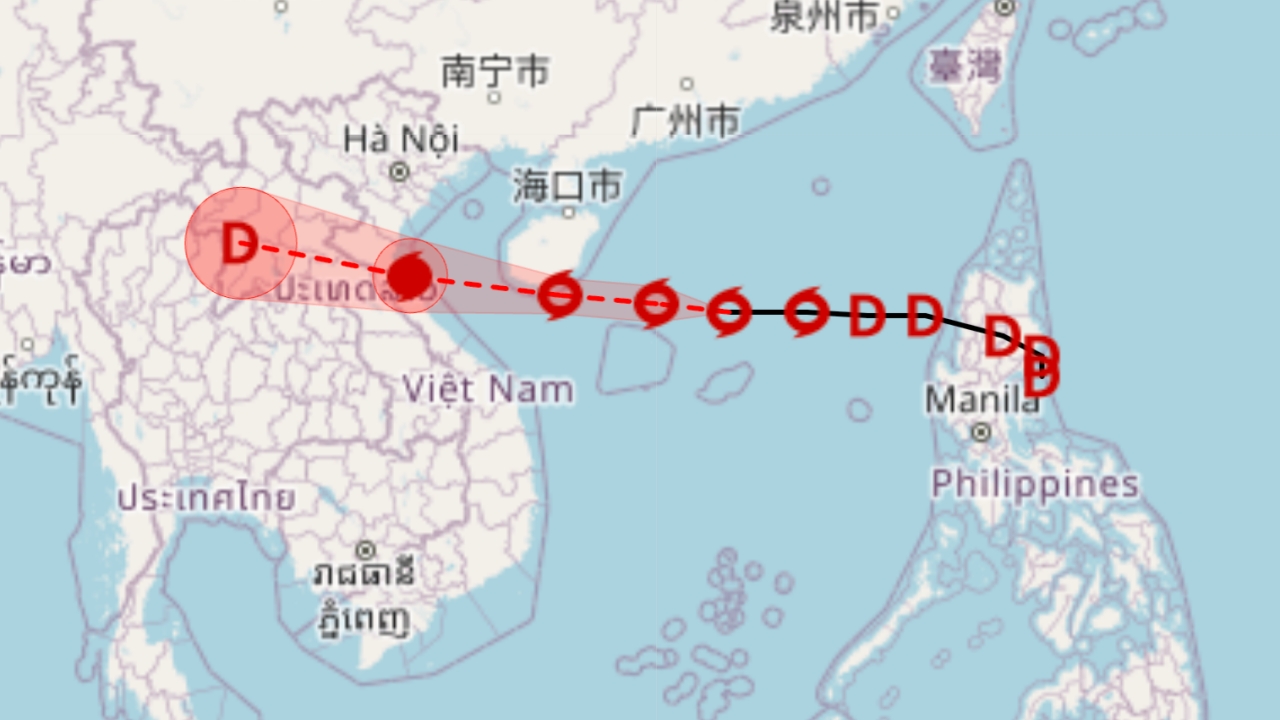 อัปเดตเส้นทาง พายุโซนร้อน "คาจิกิ" เคลื่อนตัวเร็ว กระทบทั่วไทยมีฝนเพิ่มมากขึ้น