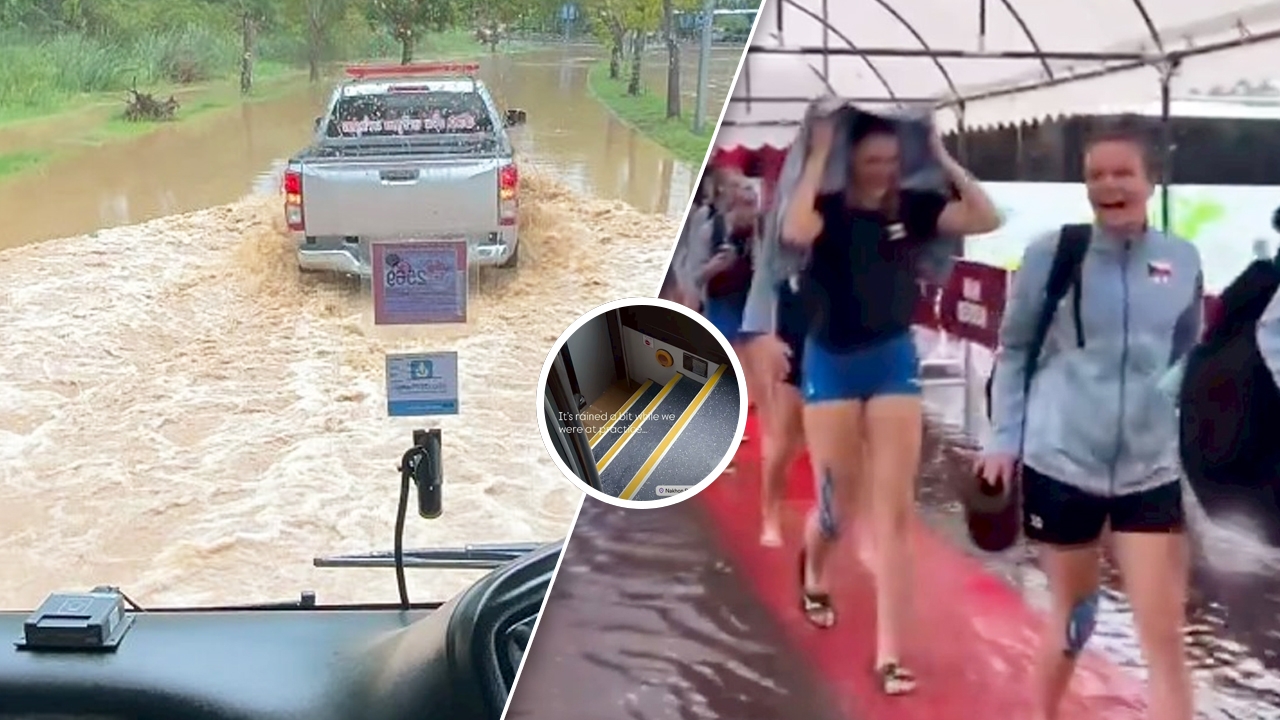 จากนักกีฬาวอลเลย์บอลหญิงชิงแชมป์โลก 2025 สู่ผู้ประสบภัย “เช็ก” ลุยน้ำท่วมเข้าสนามโคราช (คลิป)