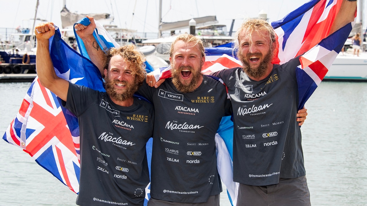 3 พี่น้องชาวสกอต ทุบสถิติพายเรือข้ามแปซิฟิก 9,000 ไมล์เร็วสุดในโลก