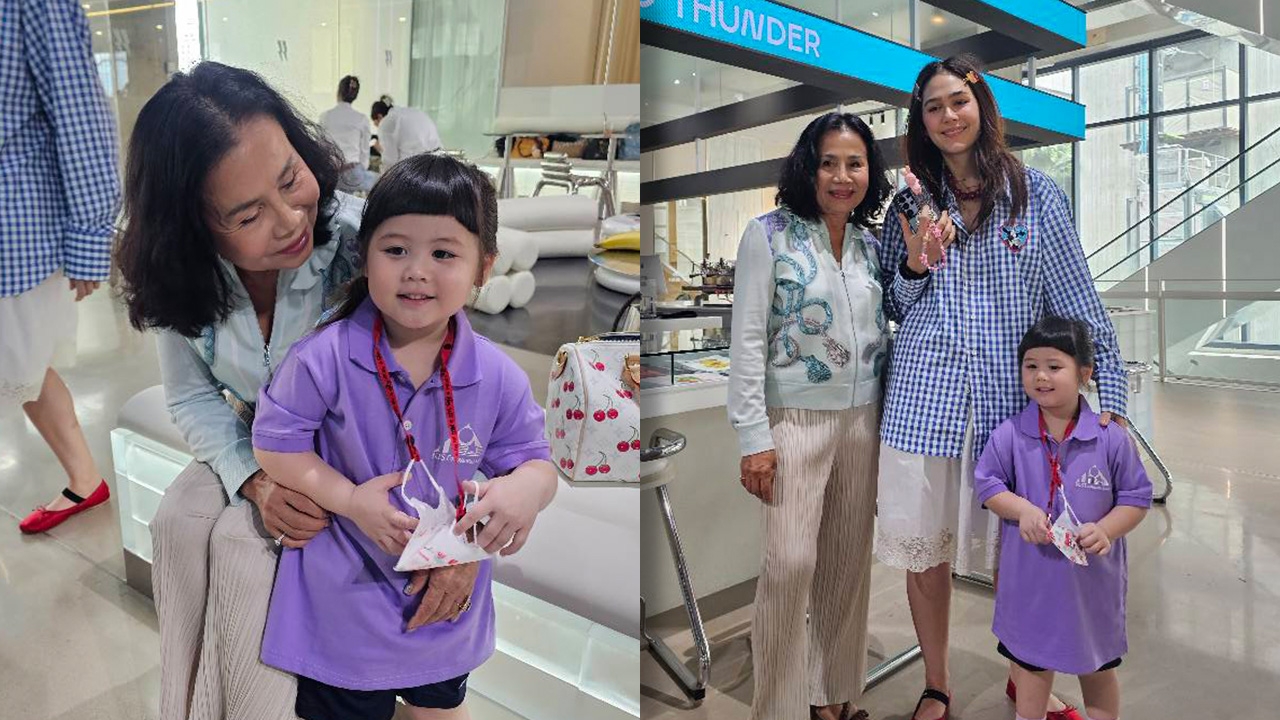 เผยความน่ารัก น้องเกล ไปโรงเรียนวันแรก ดาราสาวดูตื่นเต้นมาก (คลิป)