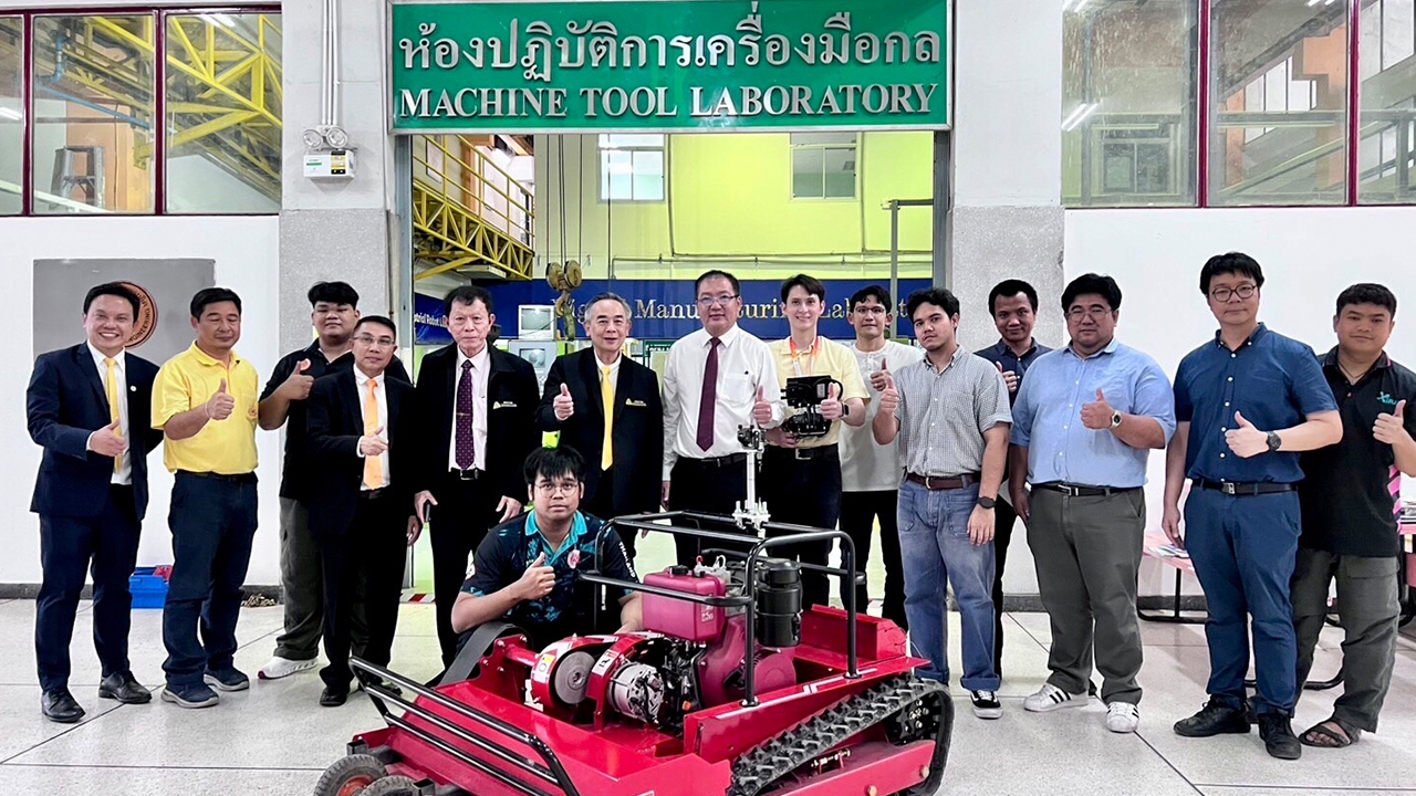 มจพ. สร้างหุ่นยนต์อัจฉริยะกวาดล้างทุ่นระเบิดให้แก่กองทัพบก