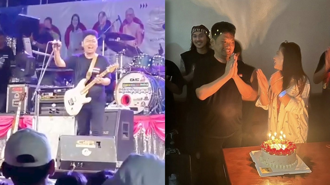 เสก โลโซ นำทีมวงมีนบุรี โชว์คอนเสิร์ตศูนย์พักพิงสุรินทร์ กานต์ หอบเค้กอวยพรวันเกิด