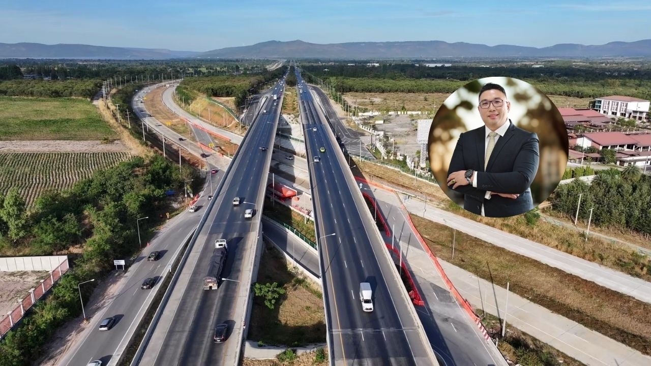 กรมทางหลวงเดินเครื่องมอเตอร์เวย์เต็มสูบ เปิดวิ่งสุดทาง กรุงเทพ-กาญจนบุรีสิ้นปีนี้ M6 ปี 69