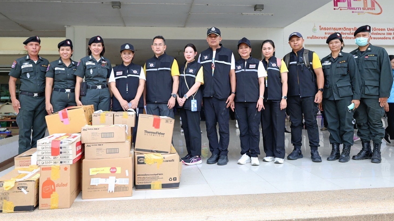 “โรงพยาบาลตำรวจ” ลงพื้นที่ศูนย์พักพิง จังหวัดสุรินทร์