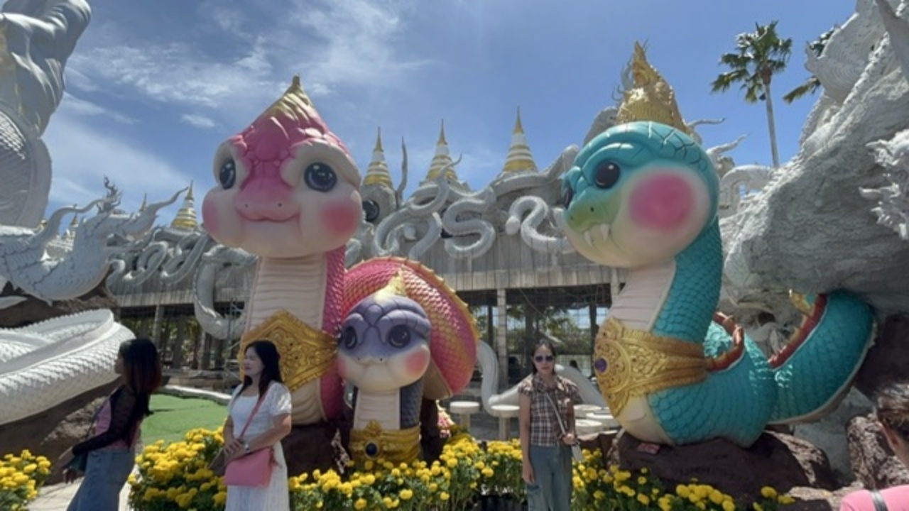 คนแน่นวัดดอนใหญ่ แห่ชม "พญานาคน้อย" สายมูไม่พลาดขอ "เลขเด็ด" ท้าวเวสฯ-ไอ้ไข่