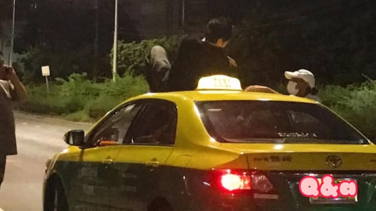 "เป๊ก ผลิตโชค" ขึ้นไปเกาะบนแท็กซี่ ก่อนเหตุชุลมุนในปั๊ม