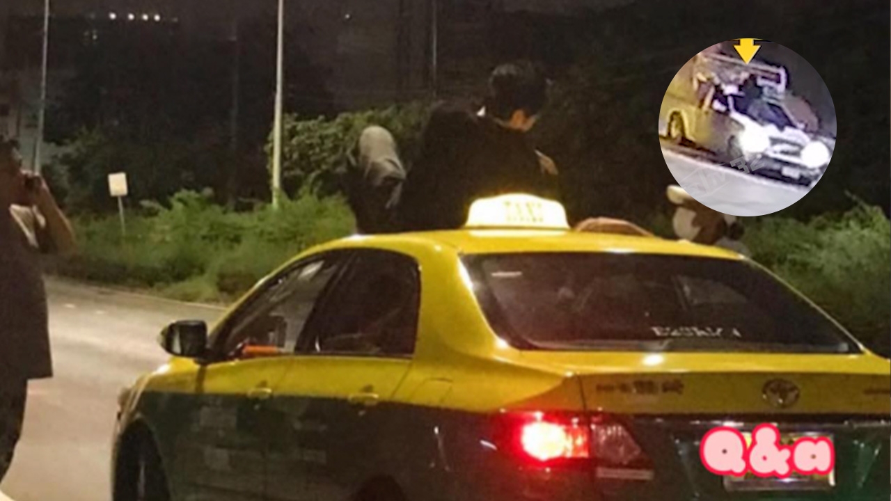 เผยแล้ว! เหตุการณ์ก่อน เป๊ก ผลิตโชค โดดเกาะรถกระบะ พบชายเสื้อดำนั่งบนหลังคาแท็กซี่ 