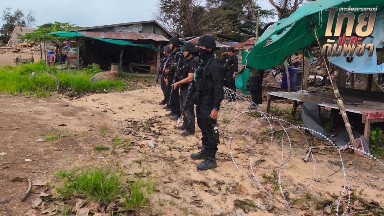 ทหารไทยตรึงกำลังเข้มช่องอานม้า วางลวดหนามหีบเพลงสู่สภาพเดิม