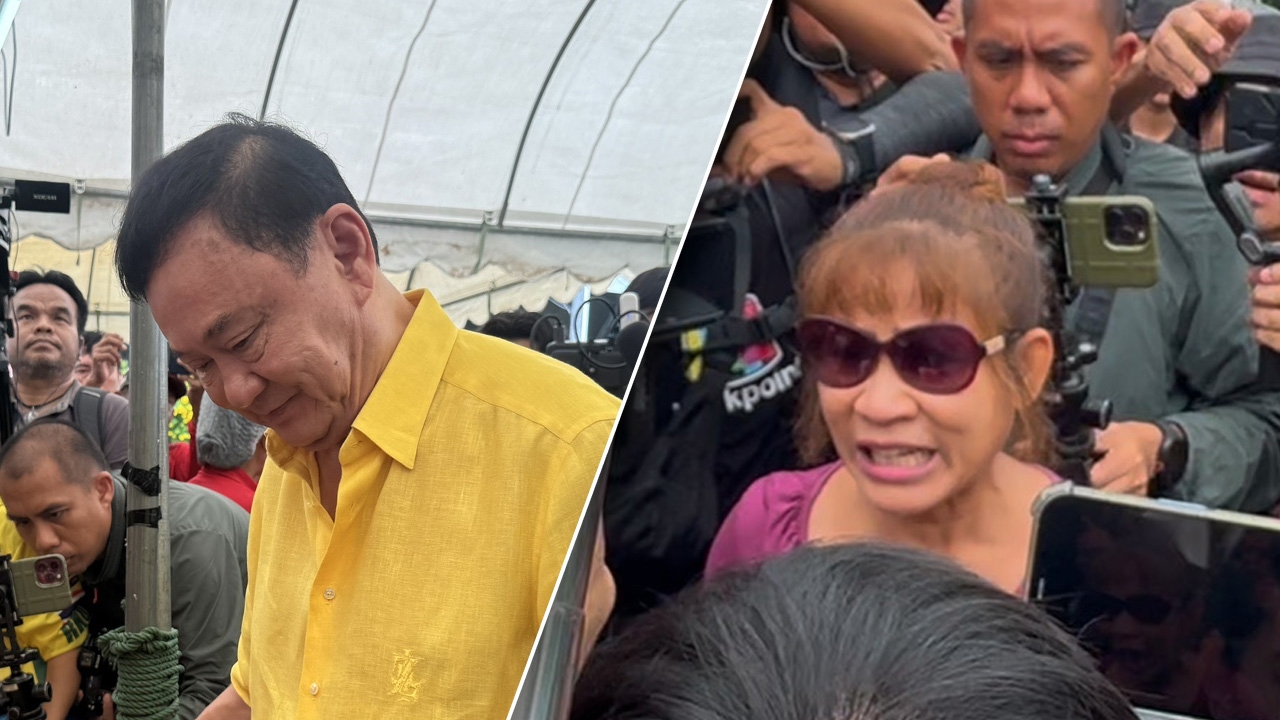 หญิงวัยกลางคน ตะโกนด่า “ทักษิณ” ทำไมปล่อยเพื่อนมายิงคนไทย