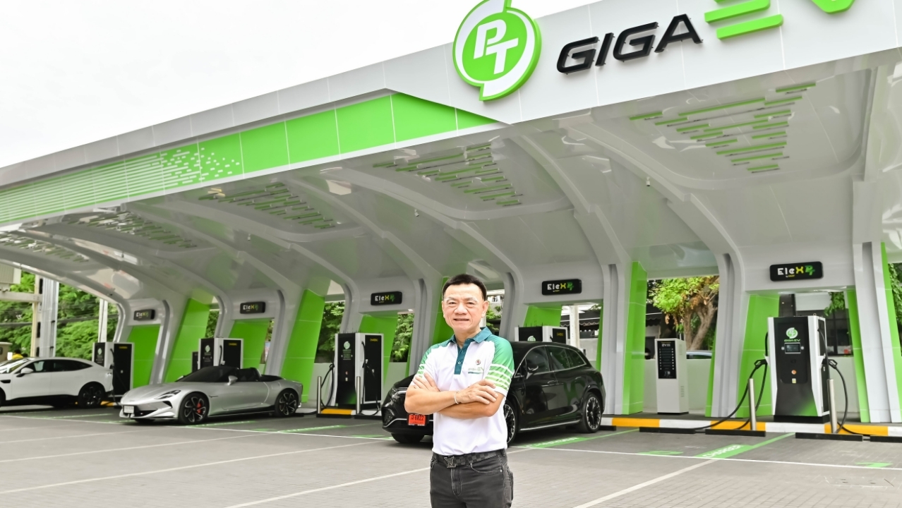 PTG พร้อม Transform เปิดตัวต้นแบบสถานี PT GIGA EV ชาร์จรถไฟฟ้าครบวงจร