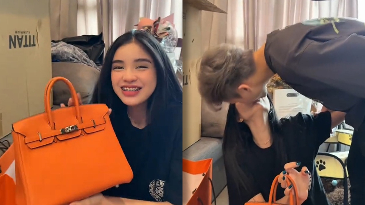 ขนม ศศิกานต์ เจอเซอร์ไพรส์ หมอบุ๊ค ให้กระเป๋าส้มแบรนด์ดังเป็นของขวัญวันเกิด (คลิป)