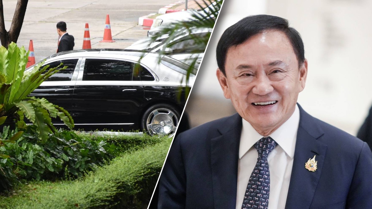 “ทักษิณ” หลบสื่อเดินทางไปศาลอาญาสืบพยานคดี ม.112 - “สมชาย” มาให้กำลังใจ