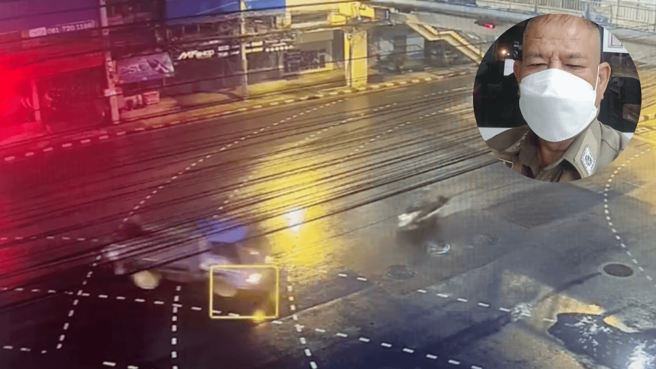 เศร้า "หมวดโม" ตำรวจดีเด่น ถูกรถบรรทุกซิ่งฝ่าไฟแดง ชนเสียชีวิตขณะปฏิบัติหน้าที่