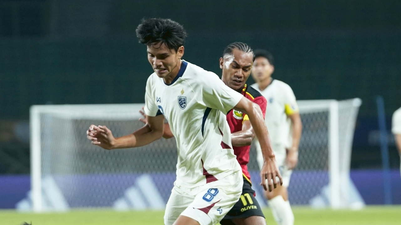 ผลบอลชิงแชมป์อาเซียน 2025 “ทีมชาติไทย U23” ถล่ม ติมอร์ เลสเต 4-0