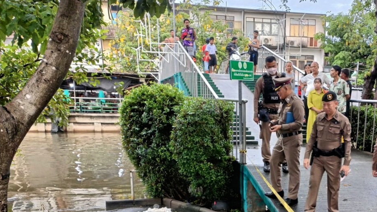 มัดมือเท้าถ่วงก้อนปูน ในคลองแสนแสบ ไม่มีบาดแผล หนุ่มนิรนาม ส่อปลิดชีพตัวเอง