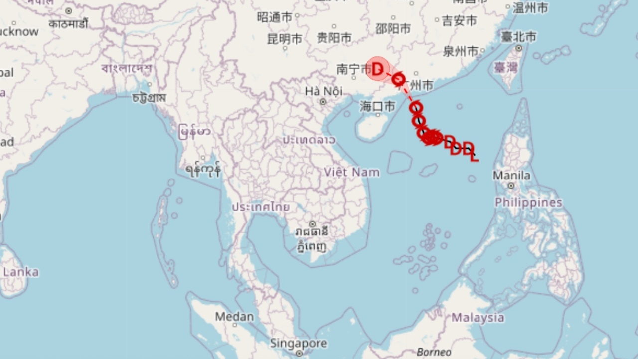 โซนร้อน "ตาปะฮ์" ไม่กระทบไทยโดยตรง แต่ทำให้หลายพื้นที่ฝนตกหนัก