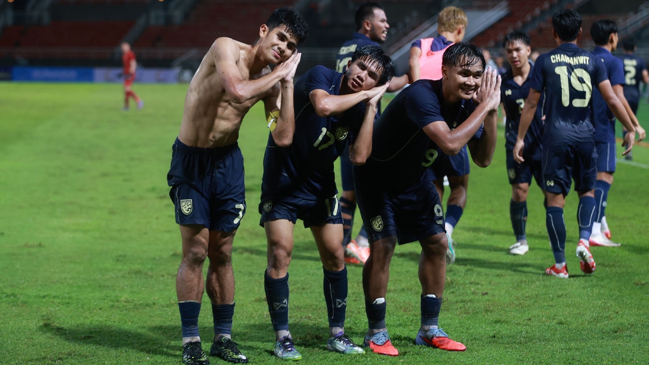 “ทีมชาติไทย” แชมป์กลุ่ม! ตารางคะแนน AFC U23 Asian Cup 2026 | รอบคัดเลือก กลุ่ม F