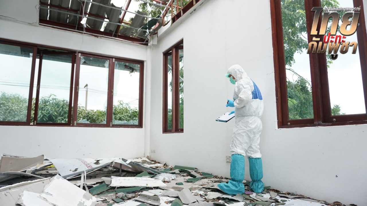 ทบ. ร่วมกับสถาบันนิติวิทยาศาสตร์ เก็บหลักฐาน-ตรวจความเสียหายที่ รพ.พนมดงรัก