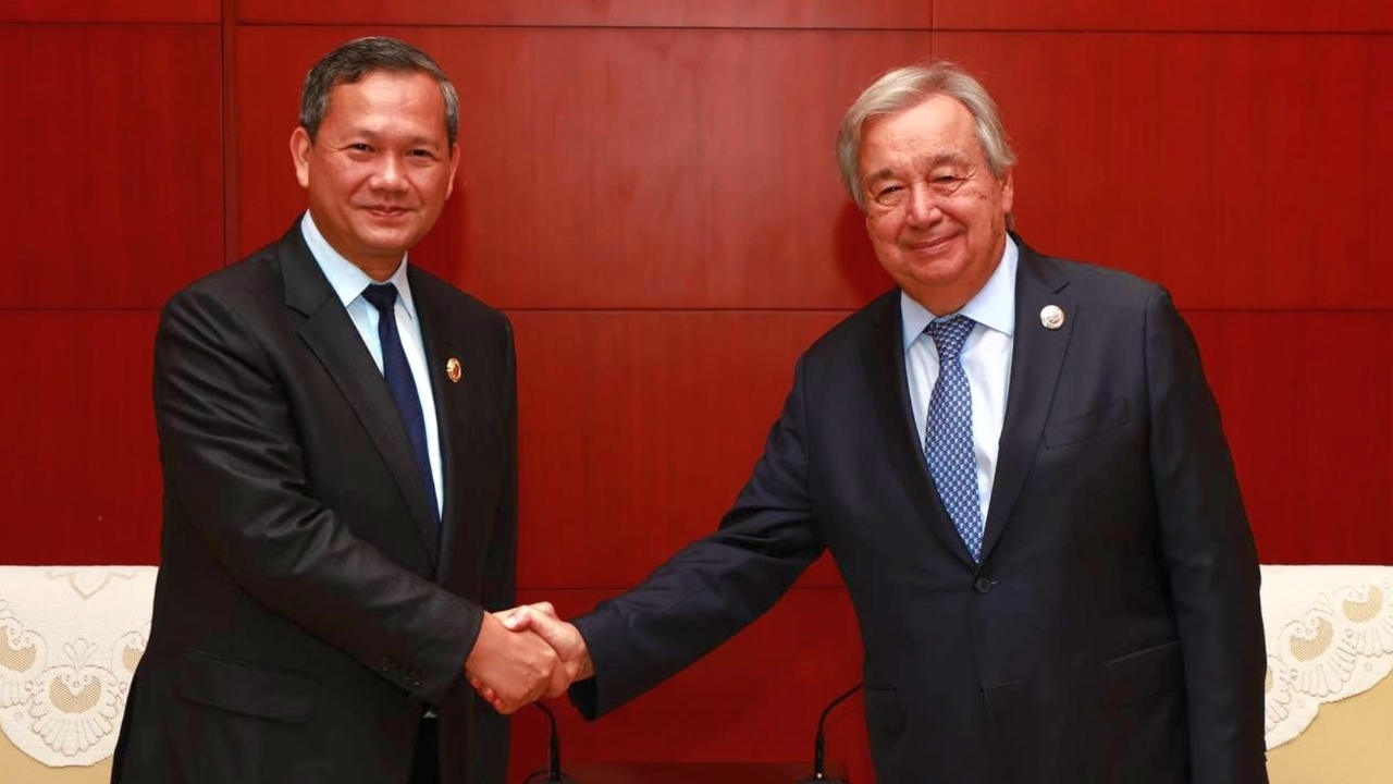 ฮุน มาเนต พบหารือเลขาฯ ยูเอ็น เรียกร้องยูเอ็นกดดันไทยเลิกใช้กำลัง แก้ปัญหาชายแดนด้วยสันติวิธี