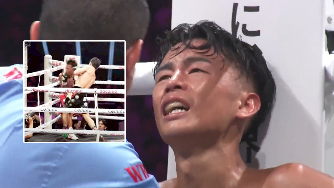 "นักมวยแชมป์โลก" ร้องไห้บนเวที โดนต่อยอัปเปอร์คัต 7 หมัดซ้อน แพ้น็อก-เสียแชมป์โลก (คลิป)