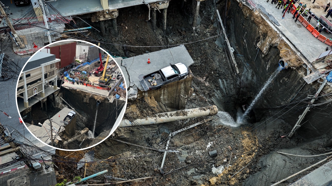 ย้อน 4 ปี 5 เหตุการณ์ใหญ่ "ถนนยุบ" กลางกรุง ก่อนถึงเหตุหน้าวชิรพยาบาล 