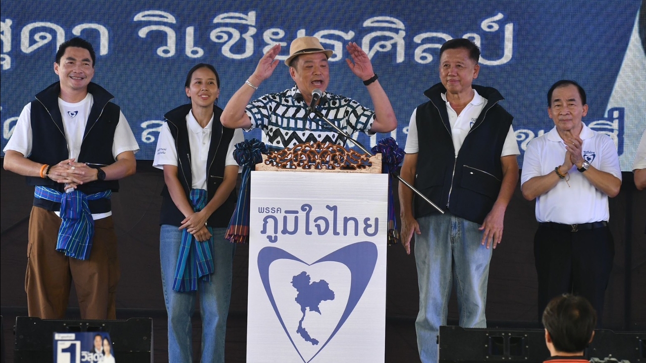 “อนุทิน” หวังชาวกาญจนบุรี เขต4 เลือก ลูกมาช่วยพ่อ  ประกาศขอทำให้คนไทยลืมตาอ้าปากได้