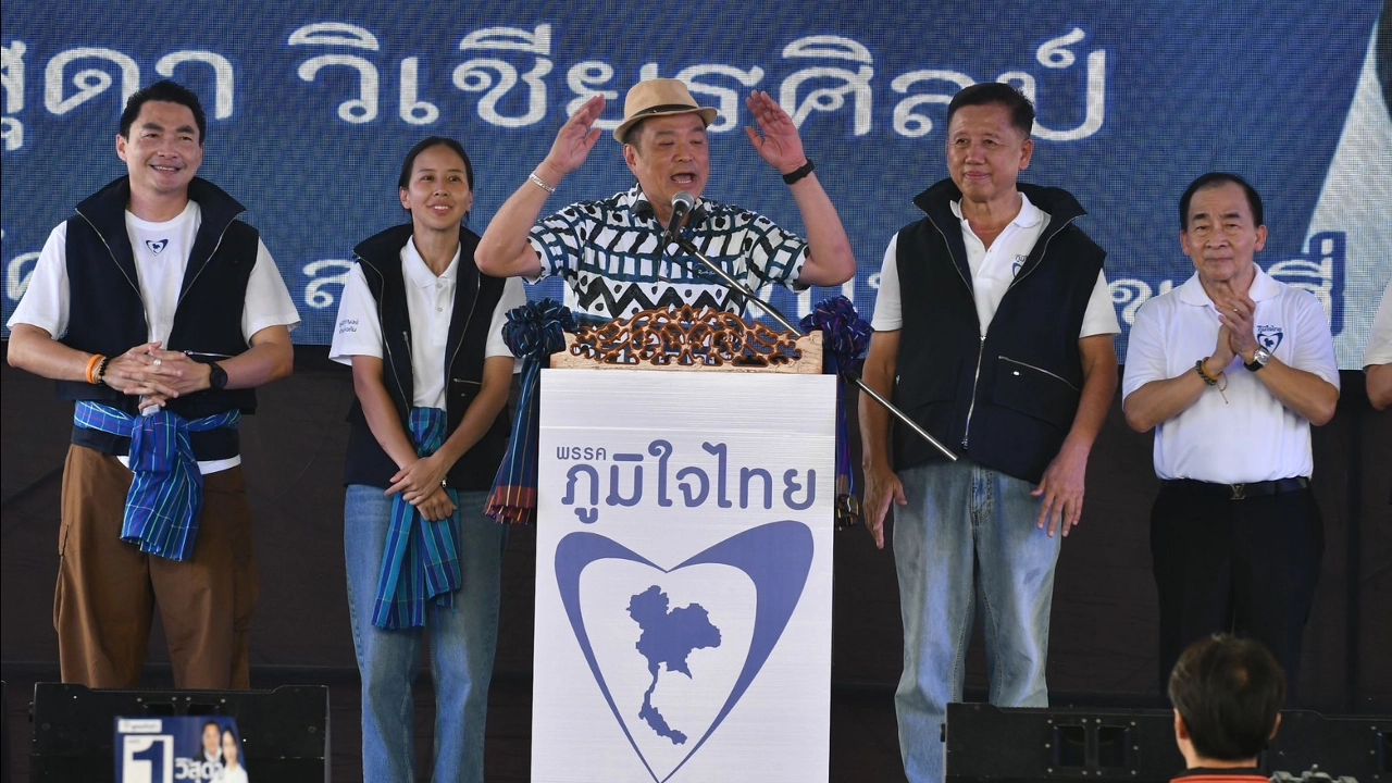 “อนุทิน” หวังชาวกาญจนบุรี เขต4 เลือก ลูกมาช่วยพ่อ  ประกาศขอทำให้คนไทยลืมตาอ้าปากได้