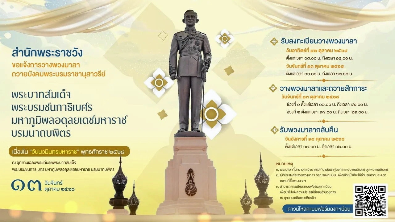 ร่วมรำลึก “ในหลวง ร.9” ในวัน “นวมินทรฯ” 2568