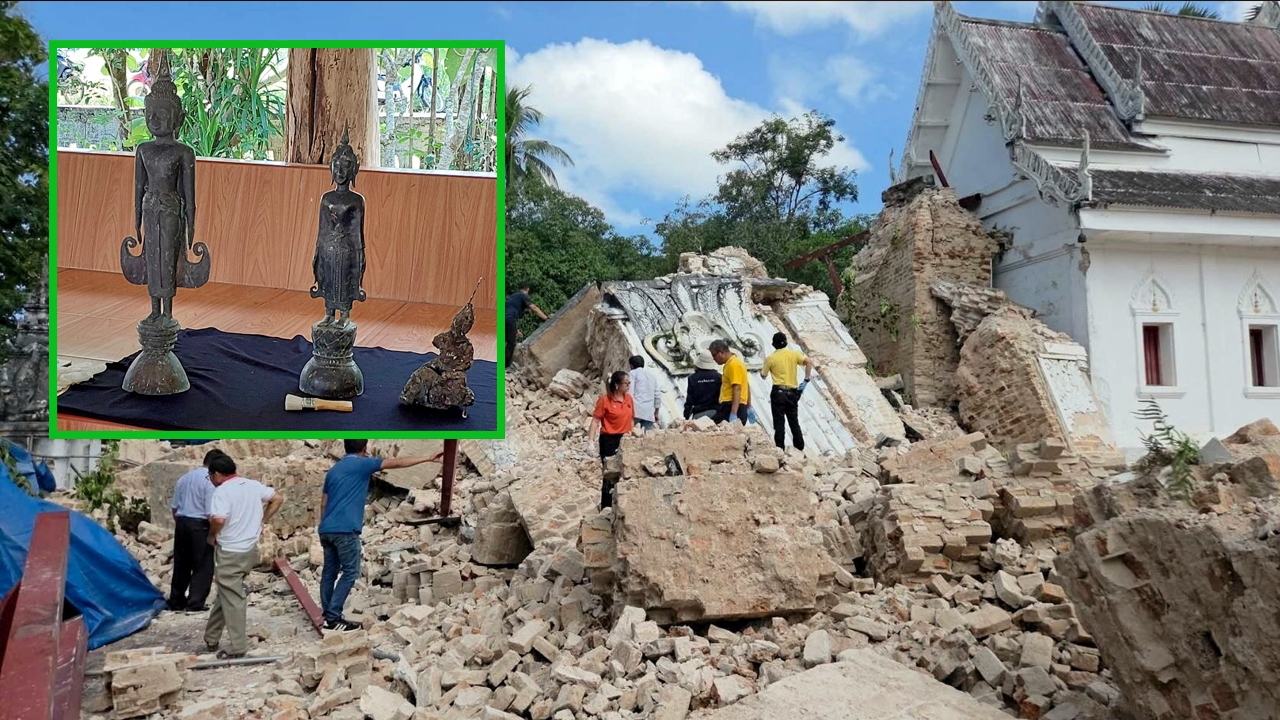 เจอพระพุทธรูปเก่า ใต้พระธาตุโนนตาลพัง อายุนับร้อยปี กรมศิลป์ตรวจ เร่งบูรณะใหม่