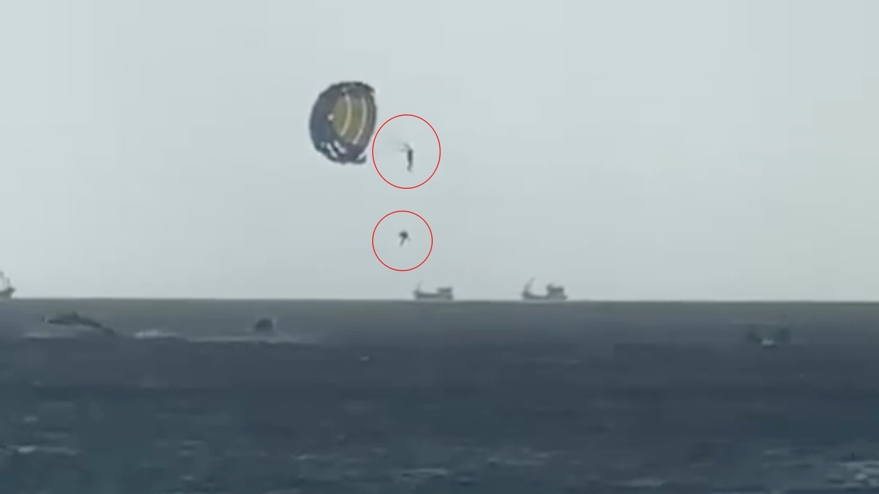 ลมแรงจัด เด็กเรือลากร่ม ร่วงตกกลางทะเลภูเก็ต (คลิป)