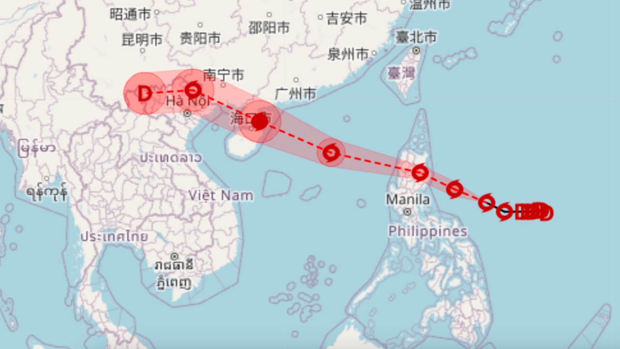 อัปเดตเส้นทางพายุ "แมตโม" ทวีกำลังแรงเป็นโซนร้อน ยังไม่มีแนวโน้มเคลื่อนเข้าไทย