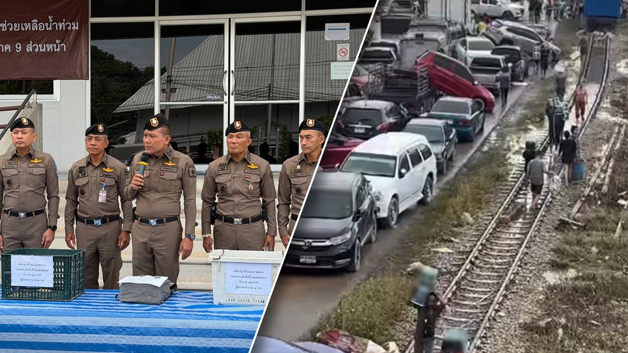 จับแล้ว 6 ราย ชายบุกปล้น "เบียร์" ในตู้คอนเทนเนอร์รถไฟ ยึดของกลางได้จำนวนหนึ่ง