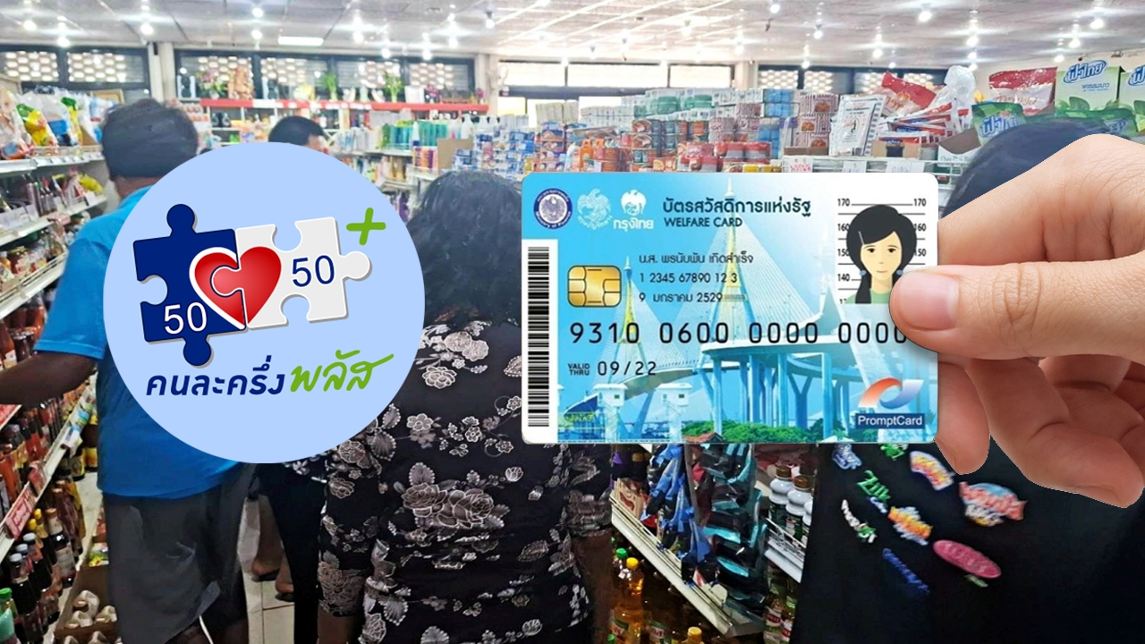 "คนละครึ่งพลัส" บัตรสวัสดิการแห่งรัฐ เดือน​ ธ.ค. 68 โอน 1,150 เข้าบัญชีแล้ว
