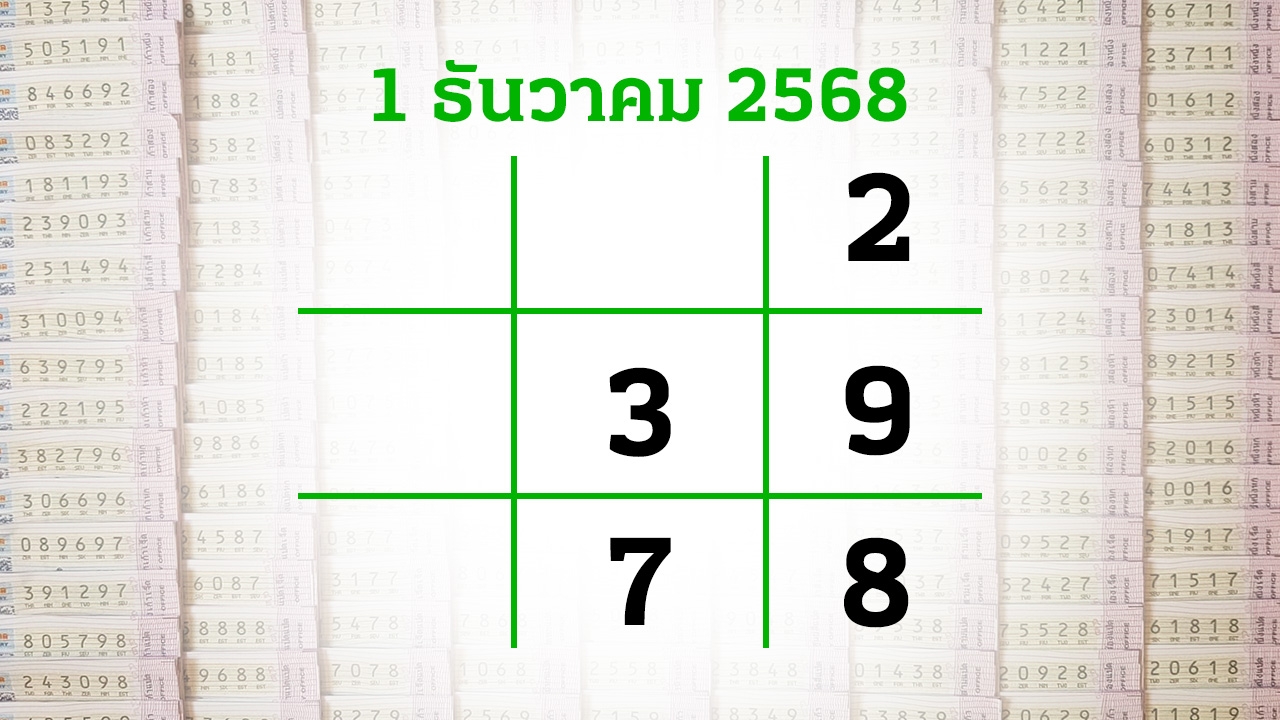 โค้งสุดท้ายหวย "เลขเด็ดงวดนี้" 1/12/68 ลุ้นโชคได้ที่ไทยรัฐทีวี-ไทยรัฐออนไลน์