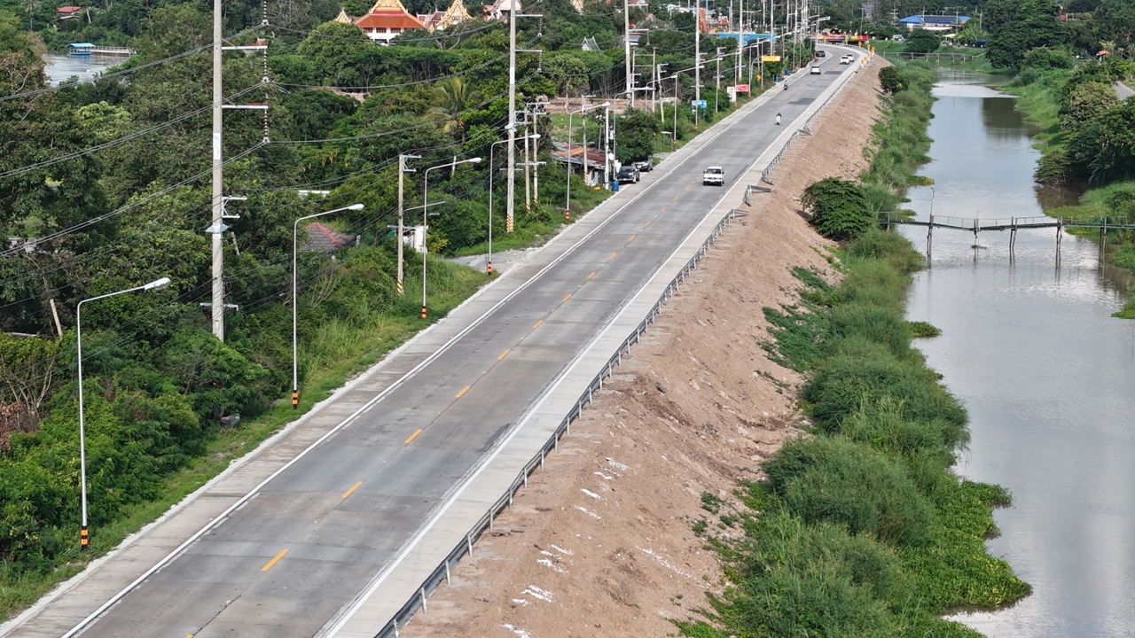 เปิดใช้แล้ว ถนน อย.2008 แยก ทล.33–บ้านปากแรด จ.อยุธยา หนุนระบบโลจิสติกส์