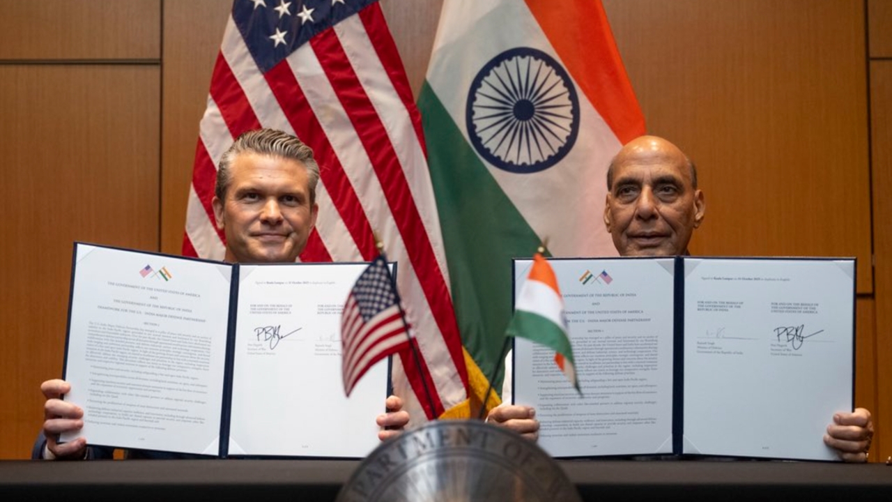 สหรัฐฯ -อินเดียลงนามสัญญาความร่วมมือด้านกลาโหมระยะ 10 ปี ท่ามกลางความตึงเครียดจากมาตรการภาษีทรัมป์