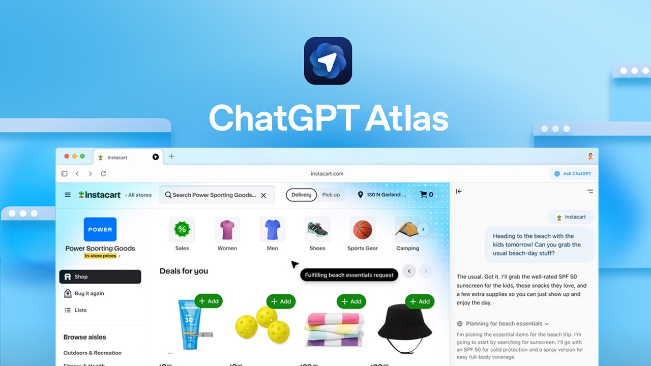 ChatGPT Atlas คู่แข่ง Google Chrome มาแล้ว “เบราวเซอร์อัจฉริยะ”จาก OpenAI เรียกถาม สั่งทำงานแทนได้