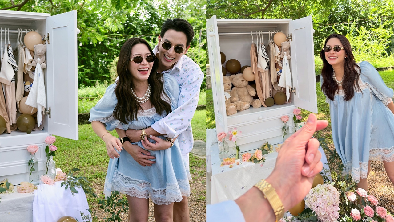 เจมส์ จิรายุ จูงมือ โฟม จัดงานเฉลยเพศลูกสุดอบอุ่น ได้ลูกชายคนแรก เพื่อนเฮทั้งงาน