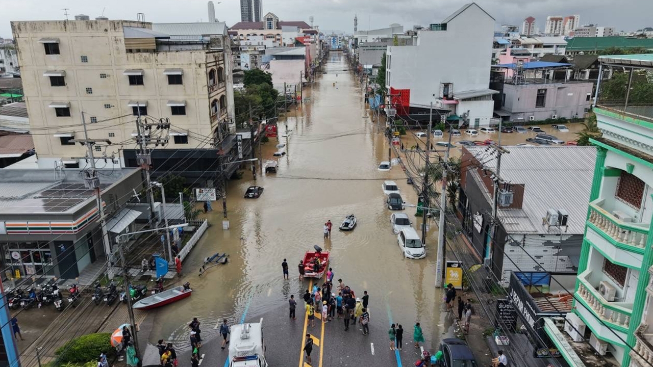 ทุบทุกสถิติปี 68 น้ำท่วมหาดใหญ่ ไหลเข้าเมืองกว่า 500 ล้านลูกบาศก์เมตร