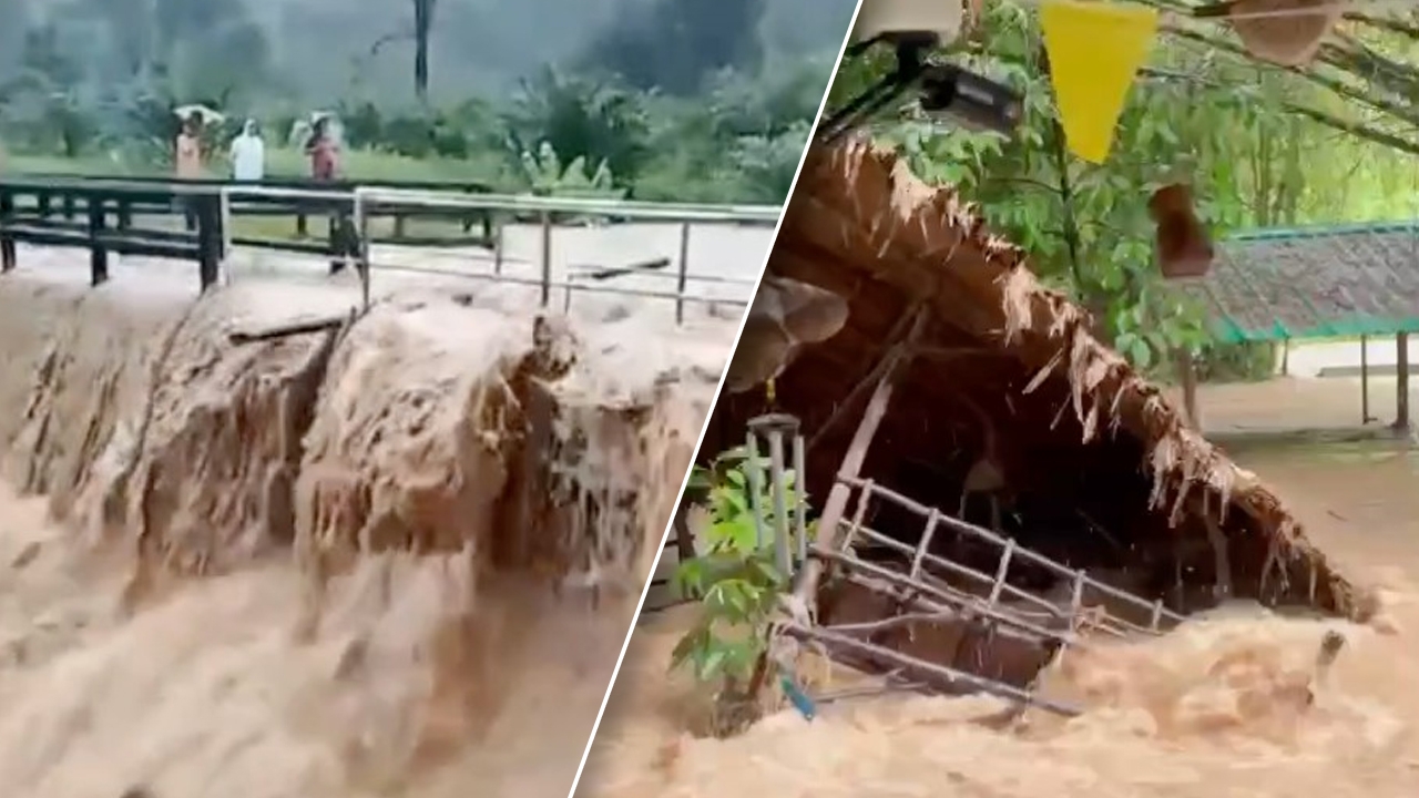 น้ำป่าหลาก ทะลักท่วมทุ่งสง รถไฟปรับการเดินรถ หลังน้ำท่วมราง