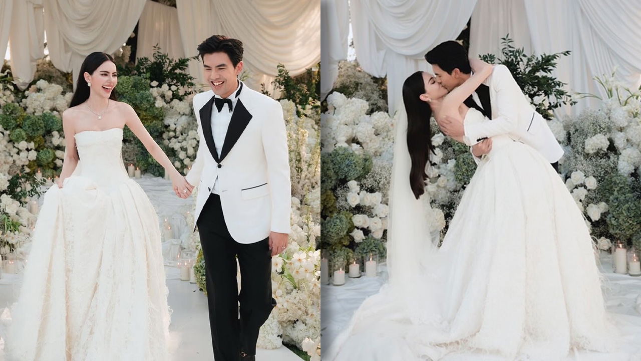 เปิดภาพงานแต่ง ใหม่-เต๋อ ในบรรยากาศอบอุ่น บ่าวสาวหล่อสวยดุจเจ้าชายเจ้าหญิง