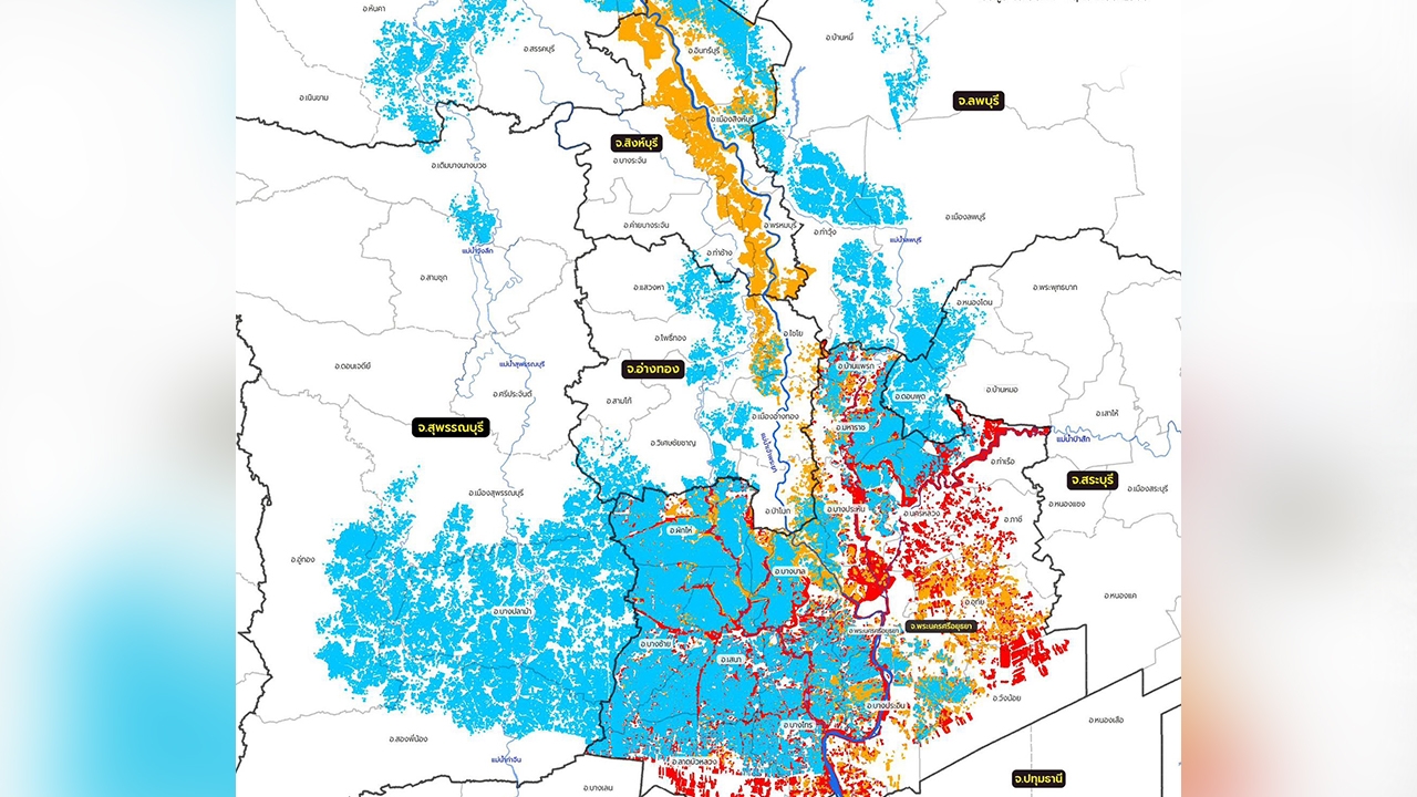 เปิดภาพรวมจุด "น้ำท่วม" และพื้นที่จะได้รับผลกระทบจากการระบายน้ำ "เขื่อนเจ้าพระยา"