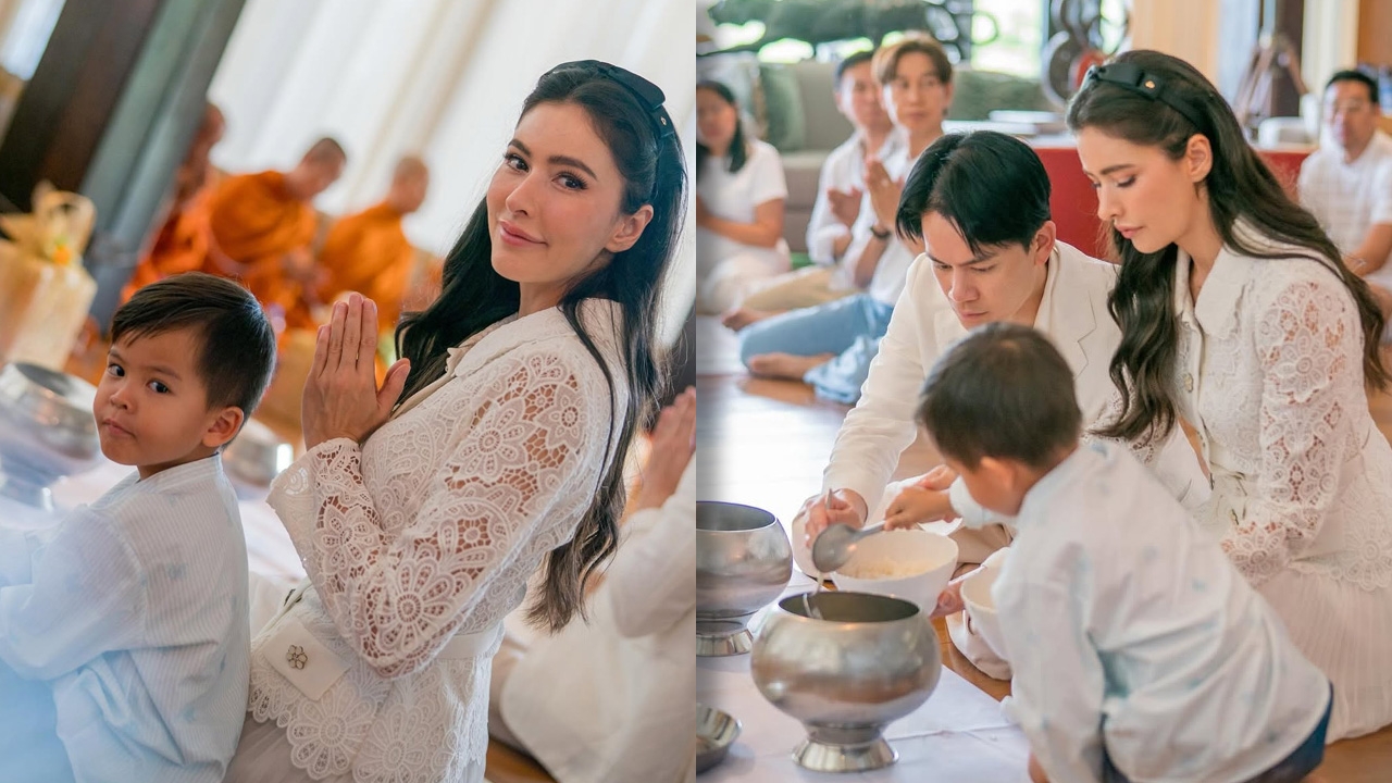 เปิดภาพ ศรีริต้า เจนเซ่น ทำบุญวันเกิดอายุครบ 44 ปี สวยหวานงามสง่าทุกช็อต