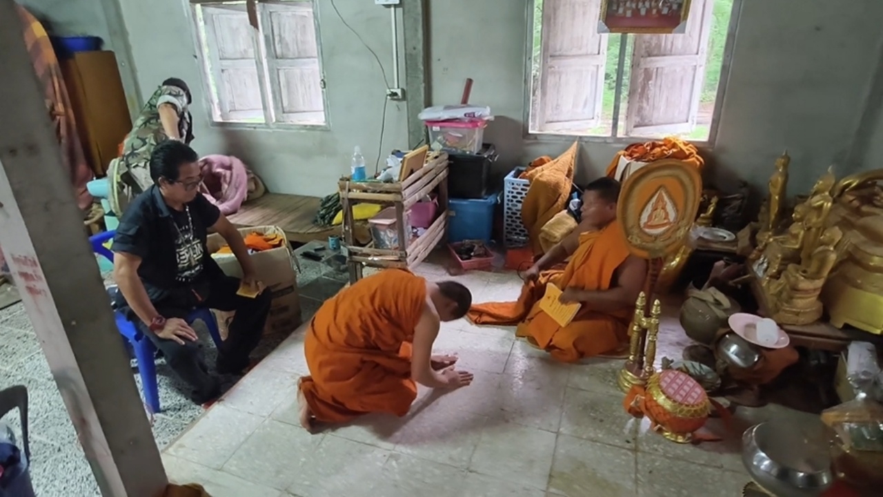 พบตัวแล้ว "พระลูกวัดหายโศก" โผล่ที่สีคิ้ว ปัดตอบปมยอดพระเกศทองคำ ยันไม่ได้ขโมย