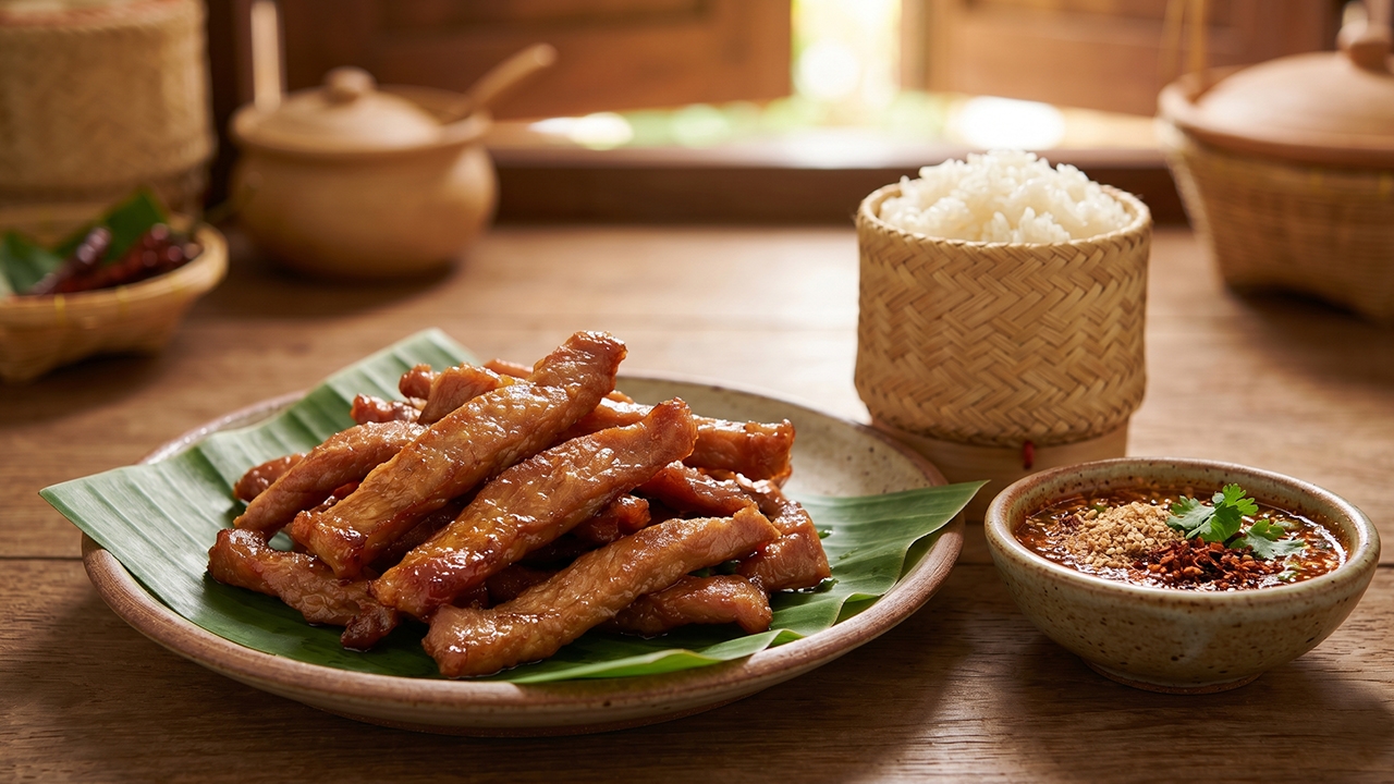 แจกวิธีทำ “หมูแดดเดียว” เนื้อนุ่มอร่อย ทำเองได้ง่ายๆ ไม่เหนียวเคี้ยวเพลิน