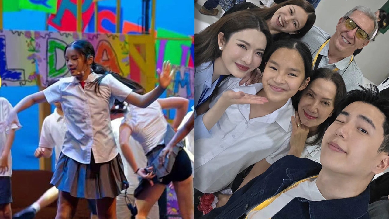 โมเมนต์อบอุ่น แอฟ-นนกุล ให้กำลังใจ น้องปีใหม่ เล่นละครเวทีที่โรงเรียน
