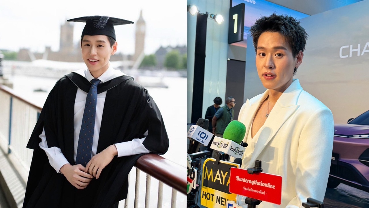 “บิวกิ้น” หล่อเก่งครบสูตร คว้าปริญญาโท UCL ประเทศอังกฤษ ครอบครัวบินร่วมยินดีอบอุ่น 