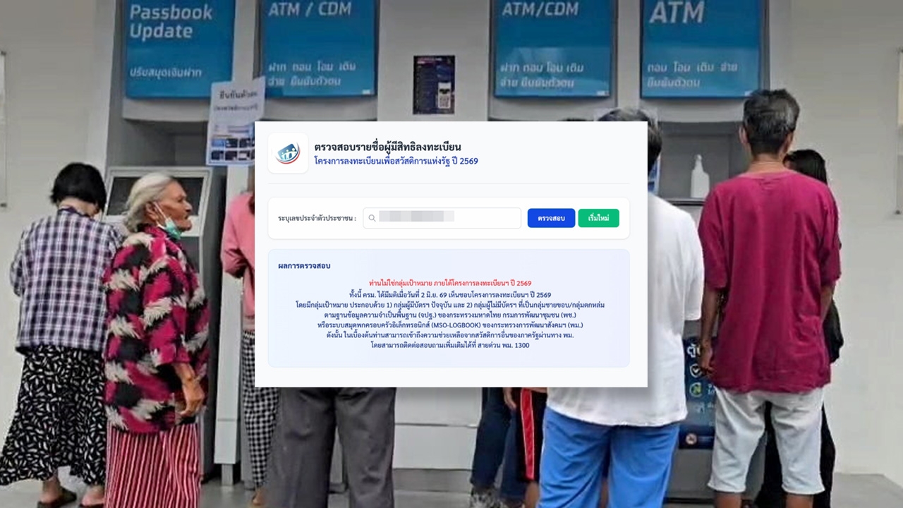 เช็กสิทธิ บัตรสวัสดิการแห่งรัฐ 2569 บัตรคนจน ผ่าน https://welfare.mof.go.th/